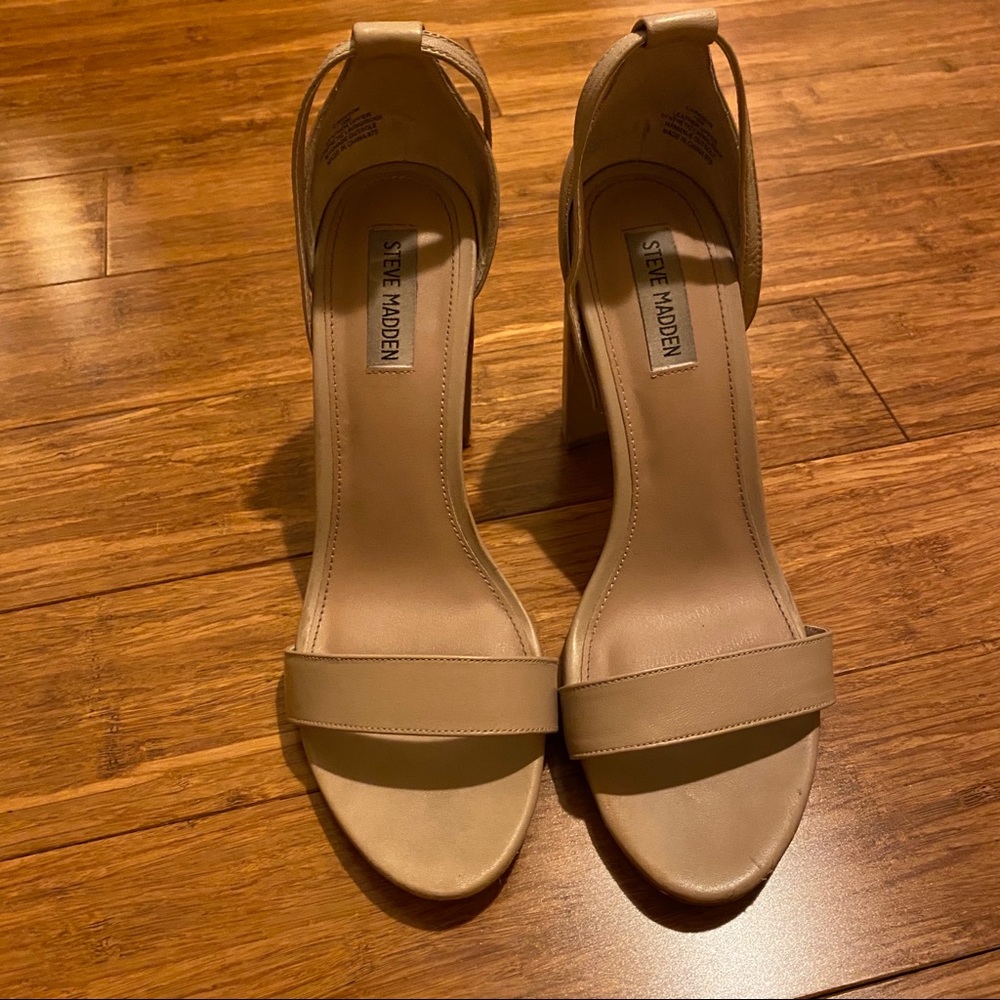 Steve Madden Carrson Nude Leather Heels